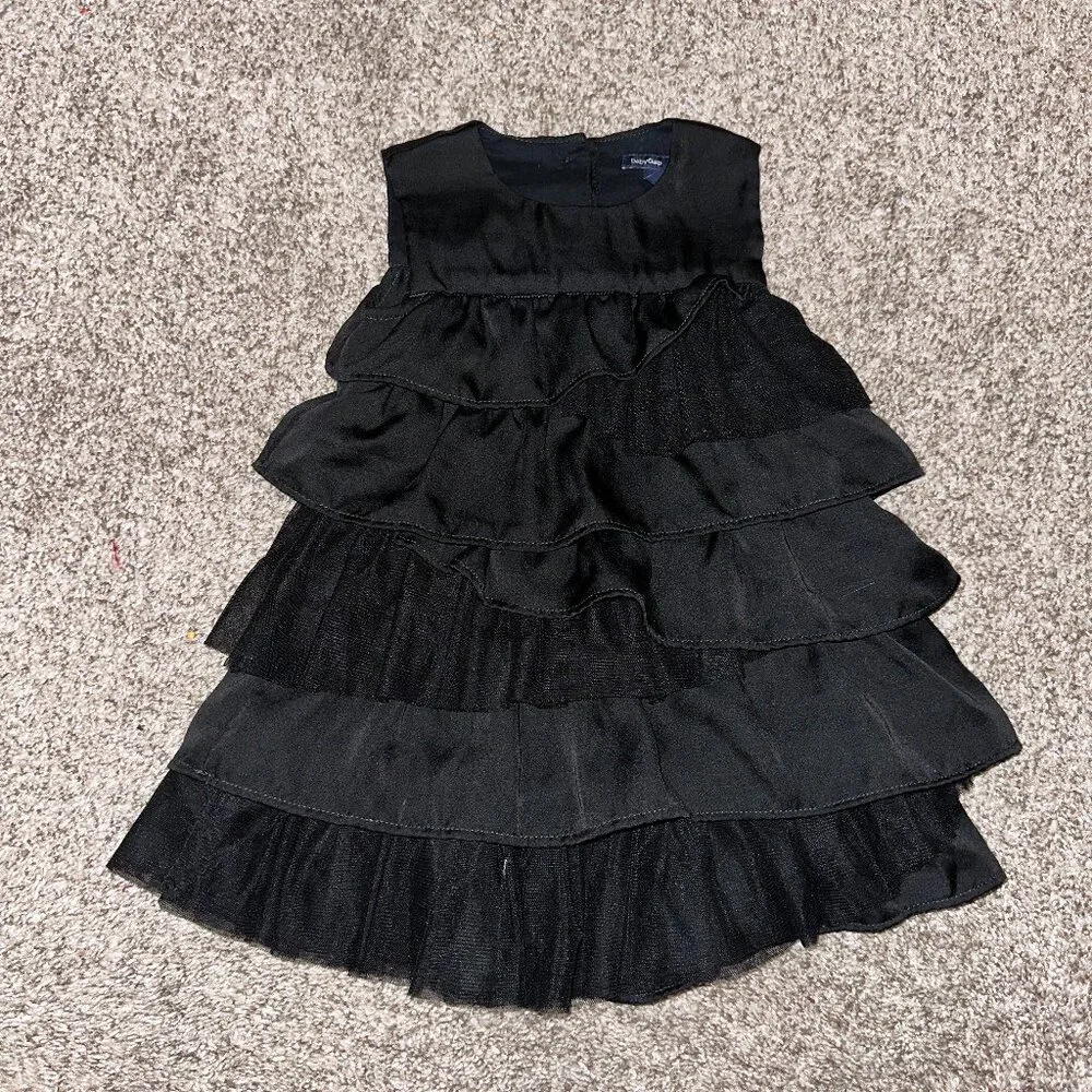 BABY GAP BabyGap ADORABLE black RUFFLE DRESS 18-24 mo EUC